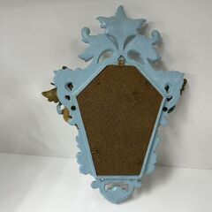 イタリア製 バロック風 ミラー 天使 彫刻 エンジェル 壁掛け アンティーク 鏡 札幌市 白石店 の画像