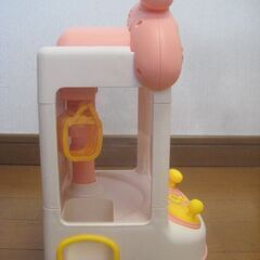美品 家庭用クレーンゲーム カプセルキャッチマシーン ピンク系カラー USB使用可能の画像