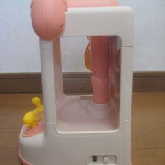 美品 家庭用クレーンゲーム カプセルキャッチマシーン ピンク系カラー USB使用可能の画像