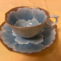 コーヒー碗皿5客セット：有田焼 文山釜 金濃牡丹 