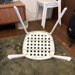 IKEA購入　チェア4脚セット　スチール製　屋外使用可能の画像