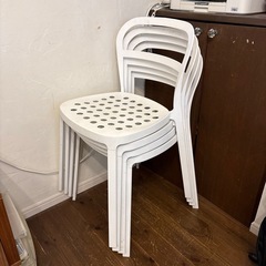 IKEA購入　チェア4脚セット　スチール製　屋外使用可能の画像