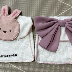 汗取りパット ベビー リボン うさぎ morinorinkle