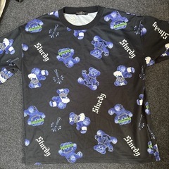 【6/13まで】クマ柄  サブカル Tシャツ紫