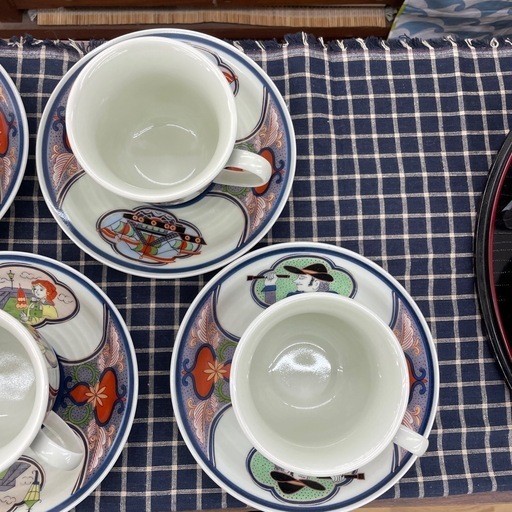 【ドリーム川西店御来店限定】☆ジモティー見たよ♪割引☆ 有田焼/カップ＆ソーサー/5客セット【99560000035117】 ドリーム川西店御来店限定】有田焼/VOC/長崎浪漫/カップ&ソーサー