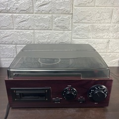 木目調レコードプレーヤー(カセット付) TT-1998 レコード...