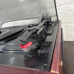 木目調レコードプレーヤー(カセット付) TT-1998 レコードプレーヤー ポータブルプレイヤー 中古の画像
