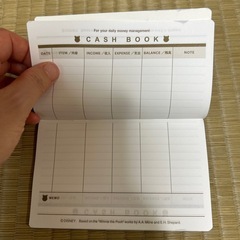 ディズニー　キャッシュブック　ミッキー、くまのプーさんの画像