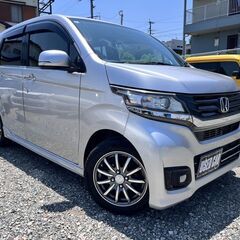 車検令和9年5月25日まで！車検付きで乗って帰れます！N-WGNカスタム！シートカバー！フルセグTV、ナビ、Bluetoothオーディオ、AW、スマーキー２個！の画像