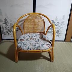 【7日迄にお取引可能な方】ラタン製椅子 1人掛け