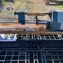 ナカトミ産業　木工旋盤 100V 小型卓上旋盤　WT-100 無段変速　旋盤　DIY 大工　加工　木工　宮崎　簡易始動動画あり の画像