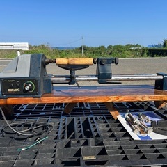 ナカトミ産業　木工旋盤 100V 小型卓上旋盤　WT-100 無段変速　旋盤　DIY 大工　加工　木工　宮崎　簡易始動動画あり の画像