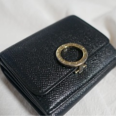 BVLGARI ブラック 三つ折り財布