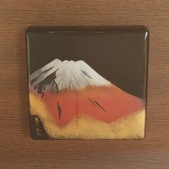 赤富士　額縁　陶板　縁起物の画像