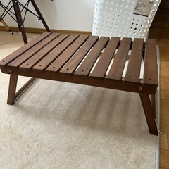 【美品】木製テーブル　折りたたみの画像