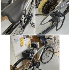 R074 ☀️クロスバイク自転車★ STRINGS ★27インチ★6段変速★LEDオートライトの画像