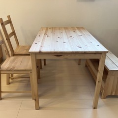 美品　120cm×75cm　ダイニングテーブルセット テーブル、...