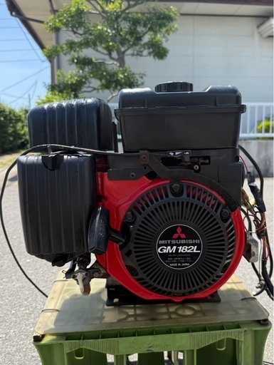 ガソリン　エンジン　MITSUBISHI　三菱　ミツビシ　GB182L 最大6馬力　セル付き　実働品　発動機　パーツ　部品　配線