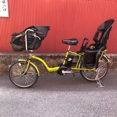 【京都発】京の楽チャリ　パナソニック　電動アシスト自転車　前後子ども乗せ車両　20インチの画像