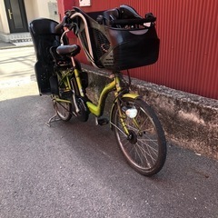 京都発】京の楽チャリパナソニック電動アシスト自転車前後子ども