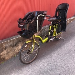 【京都発】京の楽チャリ　パナソニック　電動アシスト自転車　前後子ども乗せ車両　20インチの画像