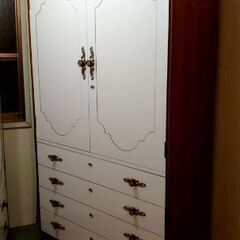 洋風着物たんす　衣類収納　クローゼット　高さ179cm