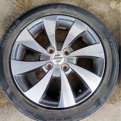 スズキ　純正アルミホイール　サマータイヤ　165/55R15の画像