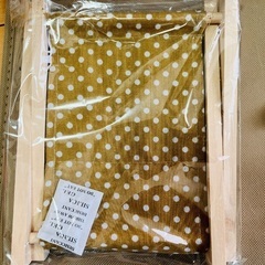 たためる小物入れ ポケット付き ベージュ 水玉の画像