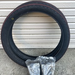 新品　スーパーカブ50.70.90用の新品タイヤ前後とチューブ2...