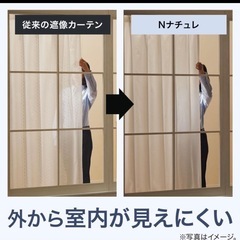 【6/29お渡し】ニトリ採光レースカーテン幅100×丈188cm×2枚の画像