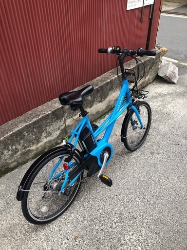 【京都発】京の楽チャリ　電動アシスト自転車　ブリヂストン　リアルストリートミニ　水色 京都発】京の楽チャリ 電動アシスト自転車 ブリヂストン リアル
