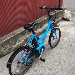 【京都発】京の楽チャリ　電動アシスト自転車　ブリヂストン　リアルストリートミニ　水色の画像
