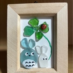 シーグラスアート　クローバーのあいあい傘
