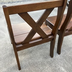 【２脚】カリモク RUSTIC風  ダイニングチェアの画像