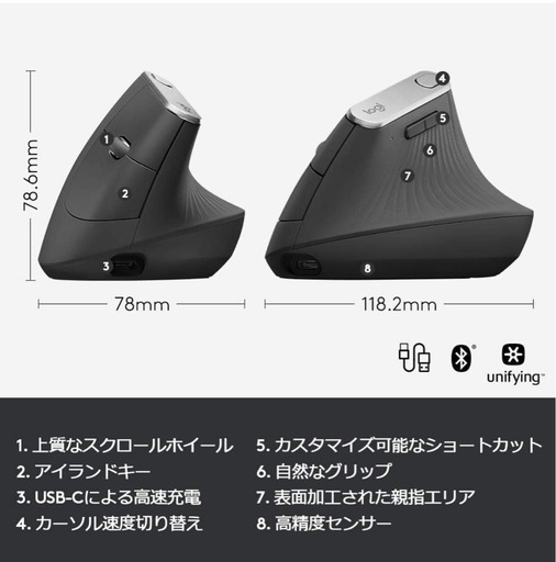Logicool エルゴノミクスマウス MX Vertical 新品 定価13000 　