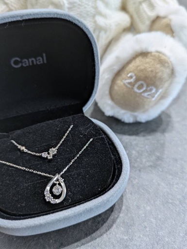 【値下げ中】「【美品】Canal 4℃ ネックレス＆くまセット／ギフト仕様」