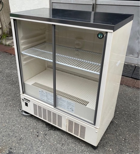 【動確済み】ホシザキ 業務用 小形冷蔵ショーケース SSB-85CTL1 172L 100V 850×450×1080 縦型ショーケース 中瓶100本 瓶ビール 大阪発