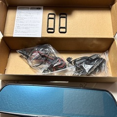 ②新品・ミラー型ドライブレコーダー（前後カメラ、SDカード付き）