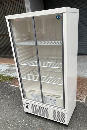 【動確済み】2023年 美品 ホシザキ 業務用 小形冷蔵ショーケース SSB-70DT 206L 100V 700×450×1410 縦型ショーケース 中ビン120本 大阪発