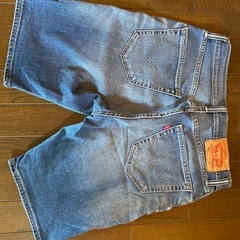 良品リーバイス505デニムジーンズショートハーフパンツワークカーゴペインターGパンエイジングvintage washインディゴw30の画像
