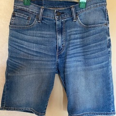 良品リーバイス505デニムジーンズショートハーフパンツワークカーゴペインターGパンエイジングvintage washインディゴw30の画像
