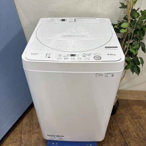 I347 ? 大決算セール特別価格！ 2023年製の美品♪ SHARP 洗濯機 （5.5㎏） ⭐ 動作確認済 ⭐ クリーニング済
