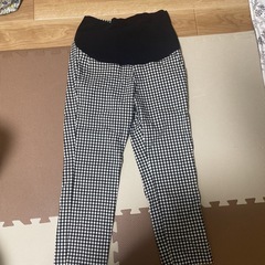 マタニティパンツ　チェック柄