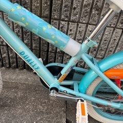 【譲渡先決定】子供用水色自転車　女の子の画像