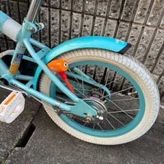 【譲渡先決定】子供用水色自転車　女の子の画像