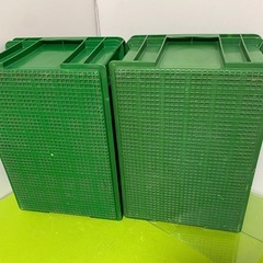 昔の丈夫なBOX(多目的)コンテナ×2個セットの画像