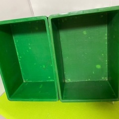 昔の丈夫なBOX(多目的)コンテナ×2個セットの画像