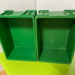昔の丈夫なBOX(多目的)コンテナ×2個セットの画像