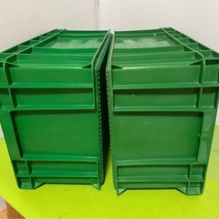 昔の丈夫なBOX(多目的)コンテナ×2個セットの画像