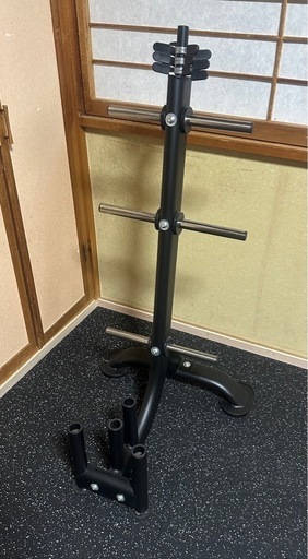 プレート、バーベル、ダンベルシャフト類セット。